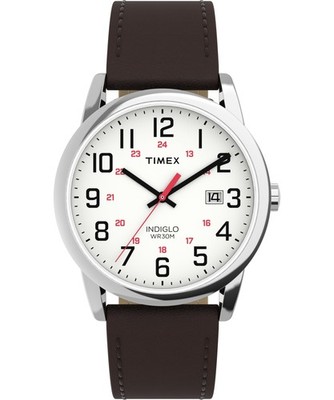 Unbenutzte TIMEX Gents Easy Reader TW2Y12600 Weiß Quarz Herrenuhr in Box