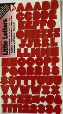 RED SHADOW CHUNKY ALPHABET Stickers 2sheet Making Memories  Letters  Numbers  Words