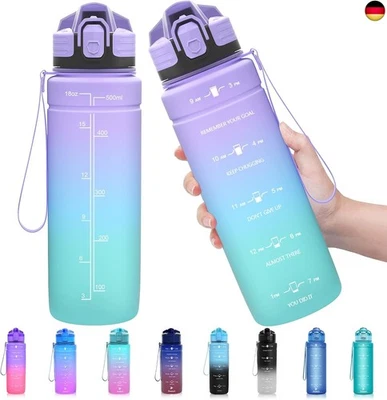 Zounich Trinkflasche Kinder Auslaufsichere 1L/700ml/500ml-BPA frei