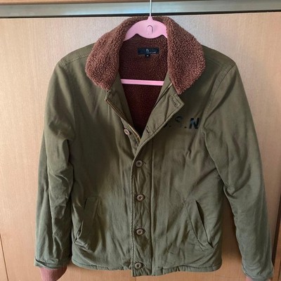 U.S.N. Navy Khaki N-1 Deck Jacket by ZIP FIVE, Size M, Excellent Condition