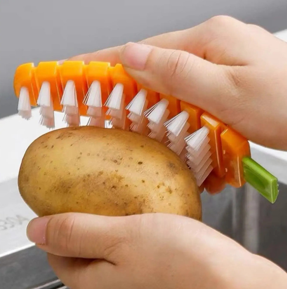 1 Pc Flexible Fruit Vegetable Cleaning Brush Soft Kitchen Scrubber