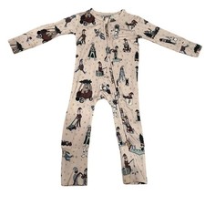 Sweet P Baby Co bamboo Elfie fold over Bamboo Zip-Up Pajamas 3-6M NWT Christmas