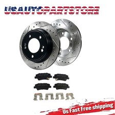Rear Drilled Brake Rotors Brake Pads For Hyundai Veloster Elantra Kia Forte Soul Rear Drilled Brake Rotors Brake Pads For Hyundai Veloster Elantra Kia Forte Soul