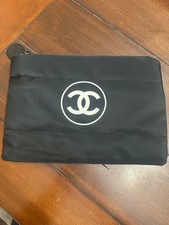 CHANEL Brand New Black Beauty Pouch Cosmetic Makeup Bag GWP
