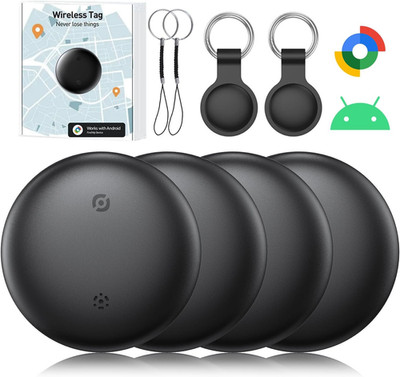 Bluetooth Smart Tags for Android,Air Tracker Tags-4 Pack Android,Keys Finder,Ite