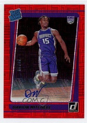 2021 Donruss Rated Choice Red Signatures /99 Davion Mitchell Rookie Auto RC 1uw6