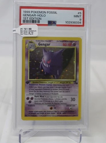 PSA 9 Gengar 1st Edition Fossil Holo Rare Pokemon Card #5