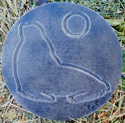 Walrus mold sea plaque seal cement plaster concrete mould  10'' x 3/4'' thick