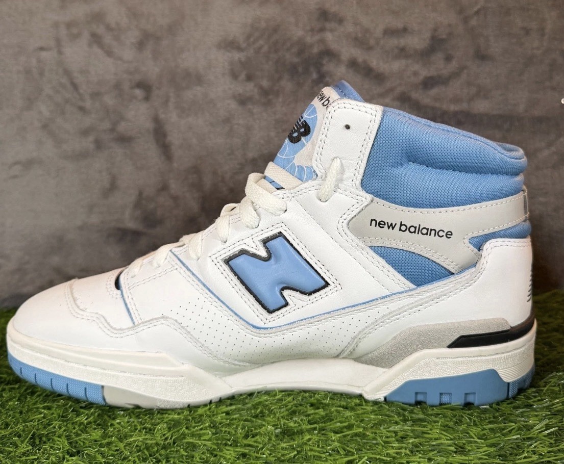 New Balance White & Light Blue 650 High Top Sneakers - Men’s New Balance Men main image 2