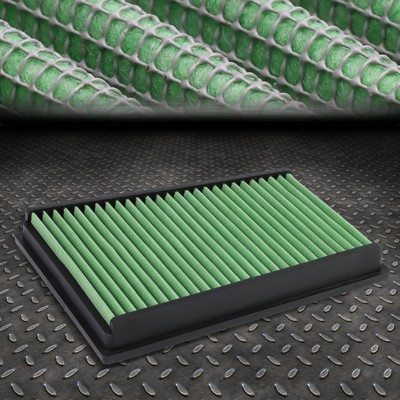 FOR 07-14 X-TRAIL/QASHQAI GREEN REUSABLE/DURABLE ENGINE AIR FILTER INTAKE PANEL