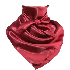  35 Inch Solid Color Wild Rag, Pure Cowboy Bandanas Oversize Western Red