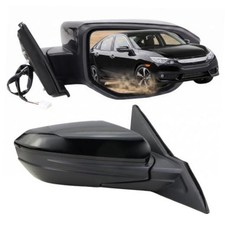 Right Passenger Side Door Mirror For 2016-2021 HONDA CIVIC LX SE R-3Pins Black