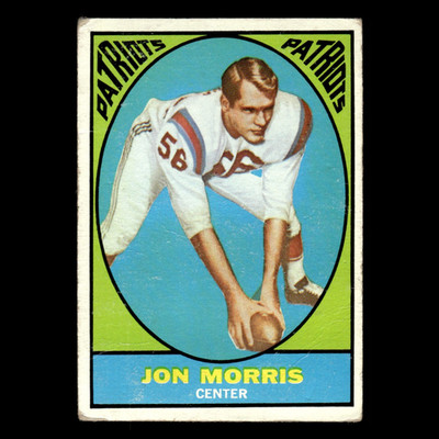 Jon Morris #6 1967 Topps (damage) Boston Patriots Football Card NFL Poor