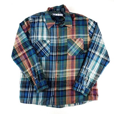 OFF-WHITE Stencil Flannel Check Shirt Multicolor OMGA133E20FAB001 Size: 2XL
