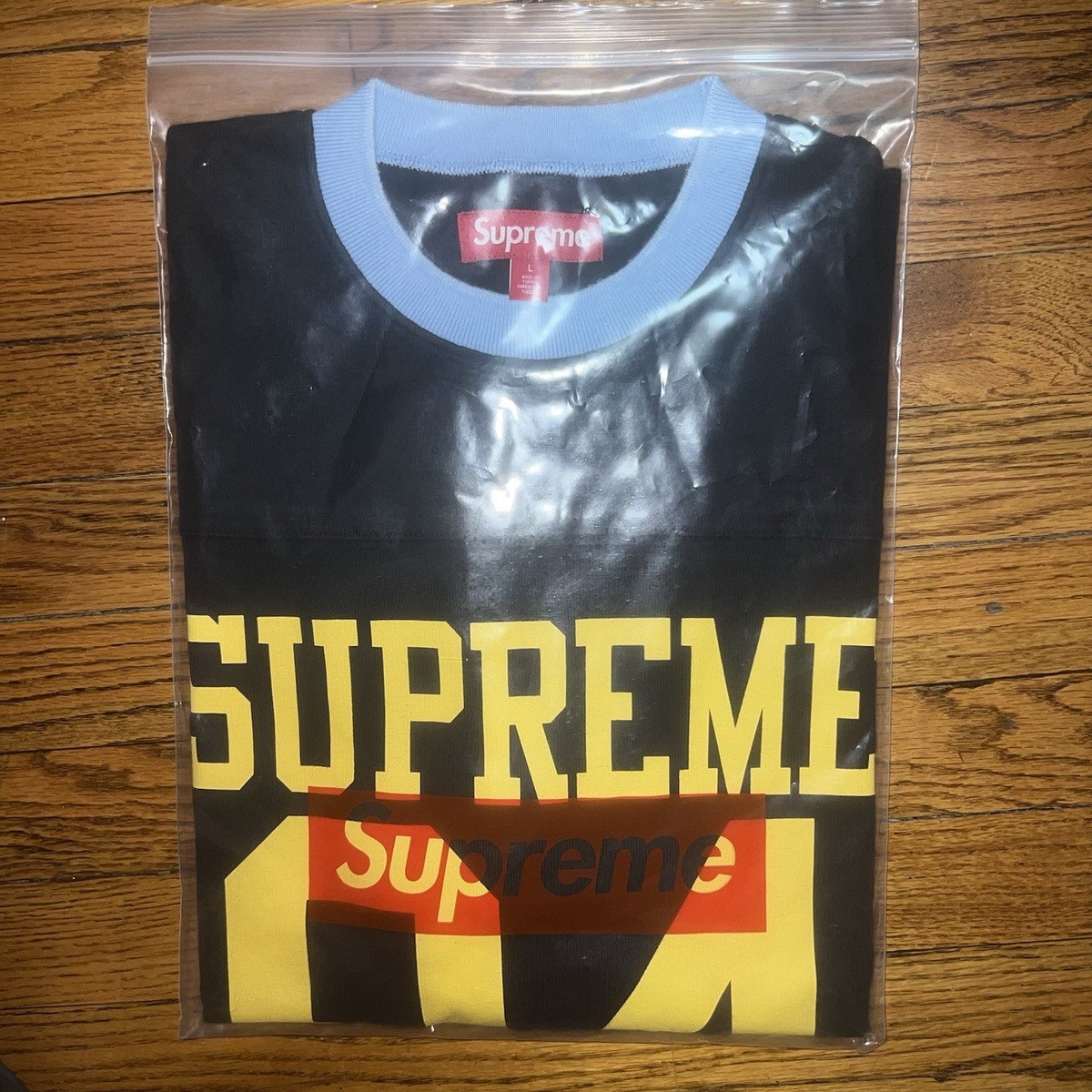 Supreme Split S/S Football Top Black Size: Large | eBay