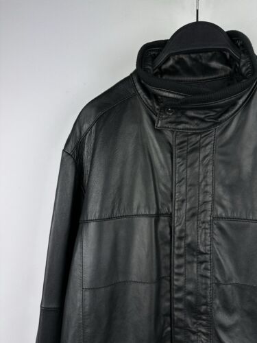 Vintage Puma Ferrari 10th Anniversary Partnership Black Leather Jacket Men’s XL - Picture 2 of 21