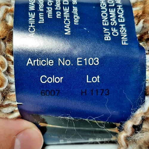 McBess Euro Spun Cottrene Knitting Worsted Yarn, Lot of 3 ~ Brown/Cream/Gray - Picture 7 of 8