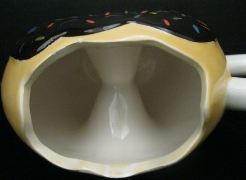 MMMMM......TAZA DONUTS CHOCOLATE ESMERILADO DONUT CON ESPOLVOREADOS DONUT TÉ/CAFÉ - Imagen 6 de 7