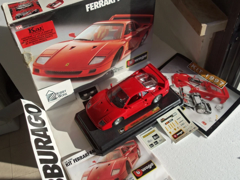 =5540= KIT  -Burago 1-24--FERRARI - F 40 - del 1987- Ed. ne per Hobby-Work  -MB- - Immagine 4 di 4