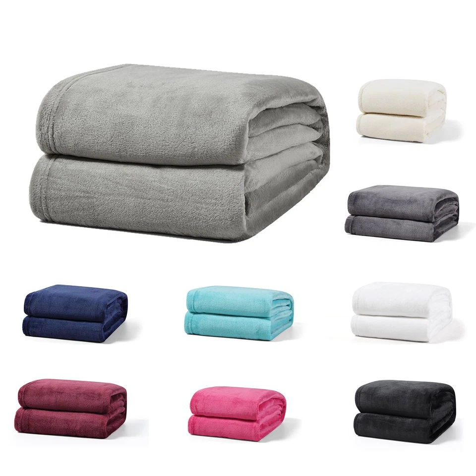 Kuscheldecke 150x200cm 220x240cm 230x270cm Couchdecke Wohndecken Fleece Decke - Bild 1 von 1