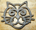 Cast Iron Antique Style Cat Plaque Hot Plate Kitten Home Kitchen Decor Trivet