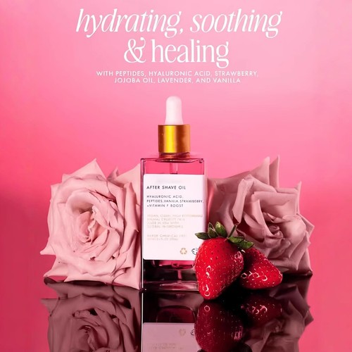After Shave Oil Women Strawberry Vanilla After Shave Oil Soothing & Everyday - Picture 3 of 12
