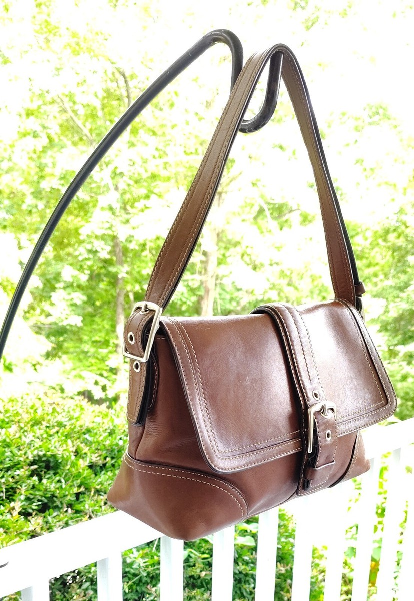 Coach F11196 MEDIUM Vintage Cognac Y2K Soho Flap Leather