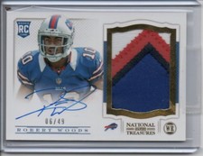 2013 Panini National Treasures Gold PATCH/AUTO #231 Robert Woods RC #d 6/49