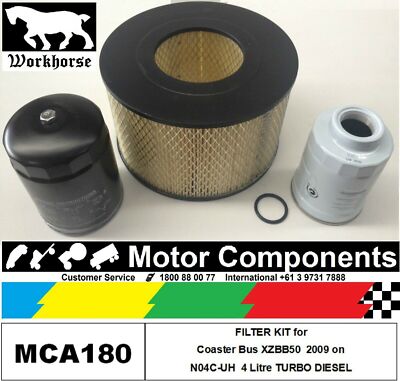 FILTER KIT for TOYOTA COASTER BUS XZB50 N04C-UH TURBO DIESEL 2009 on