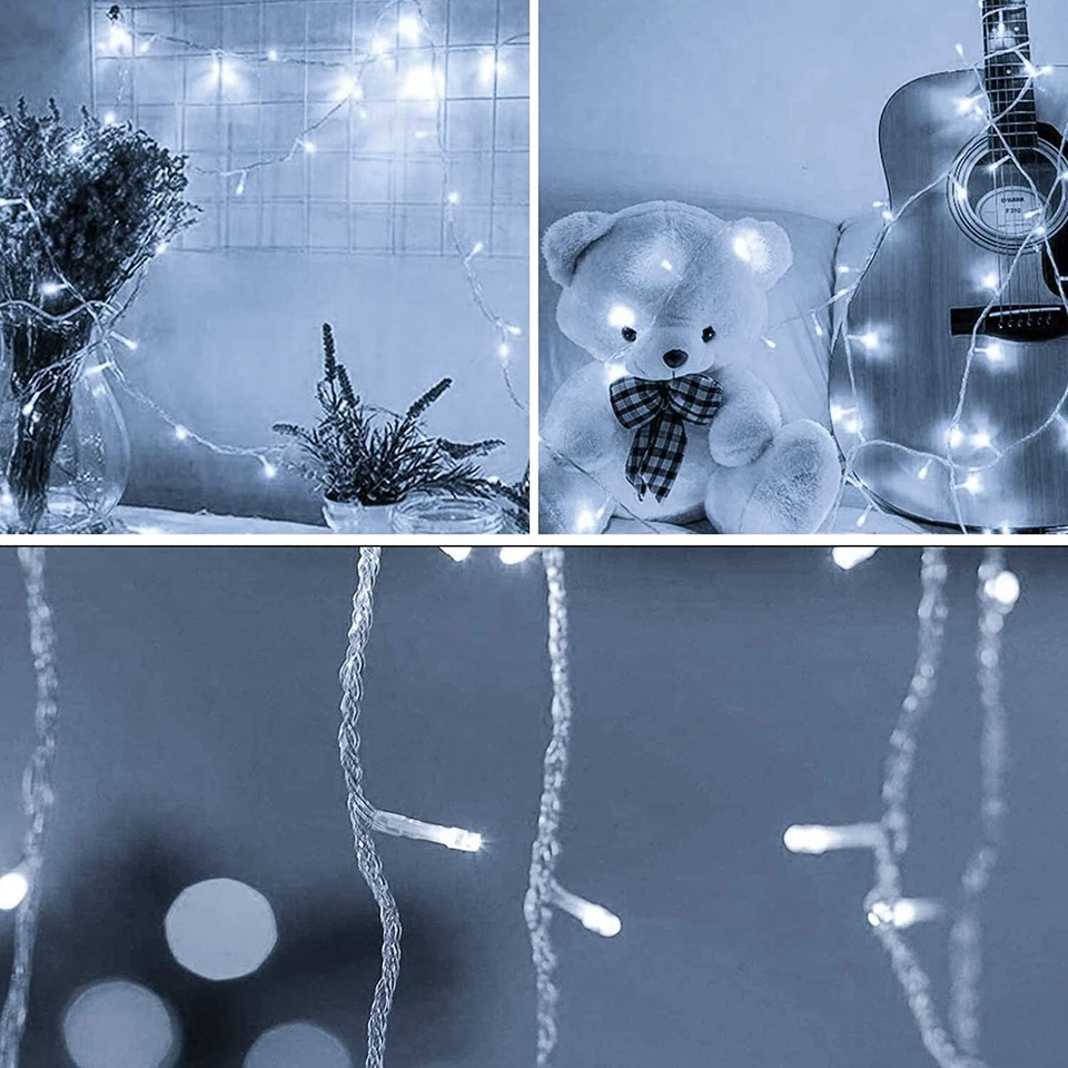 String Light 12 Meter | 35 Led Lights Bulbs White | Plug Christmas  Home Decor - Image 4 of 4
