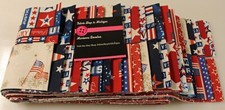 jelly roll Patriotic Prints, Forty 40 2.5 inch strips
