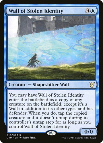 Wall of Stolen Identity Commander 2019 Magic The Gathering NM MTG Blue cny