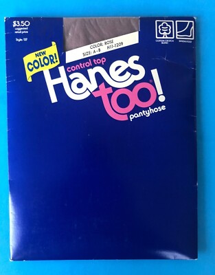 Vtg '85 Hanes too pantyhose A-B control top SANDALFOOT NEW COLOR! ROSE nos