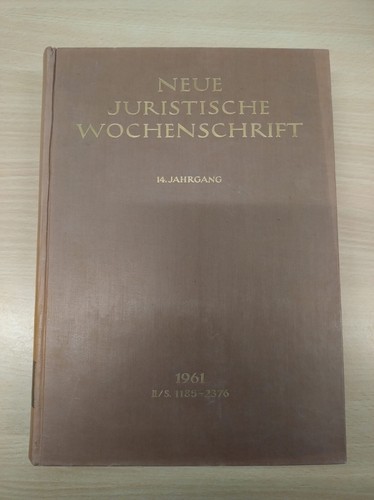 Neue Juristische Wochenschrift NJW, 1961 - 2024