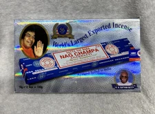 15g x 12 bx Satya Sai Baba NAG CHAMPA Incense sticks Fragrance Best Hand Rolled