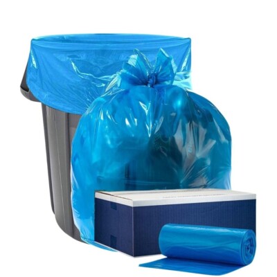 Plasticplace 20-30 Gallon Recycling Bags, Blue, 1.2 Mil, 200 Count