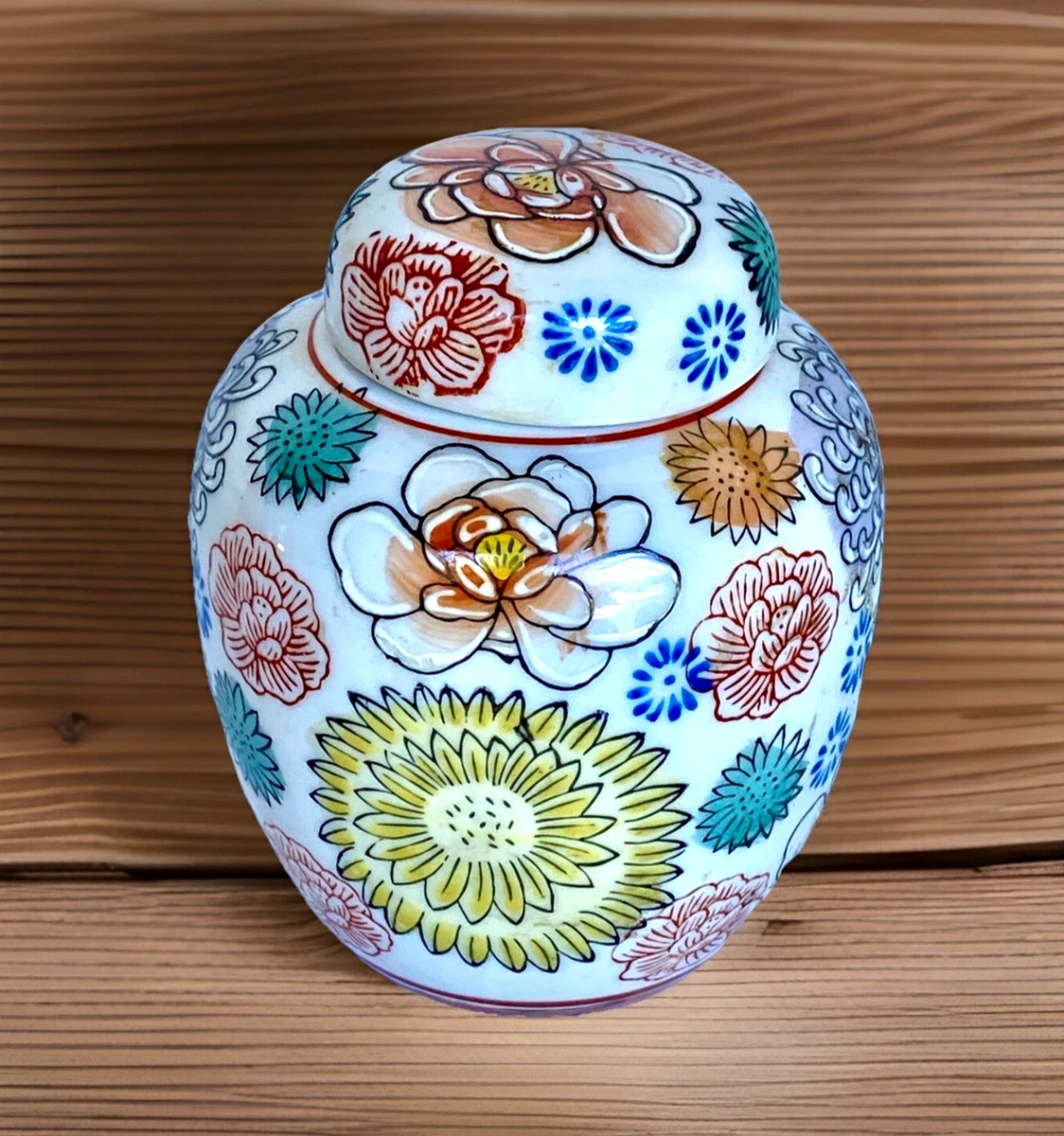 陶瓷蓝色老式原版古董日本花瓶| eBay