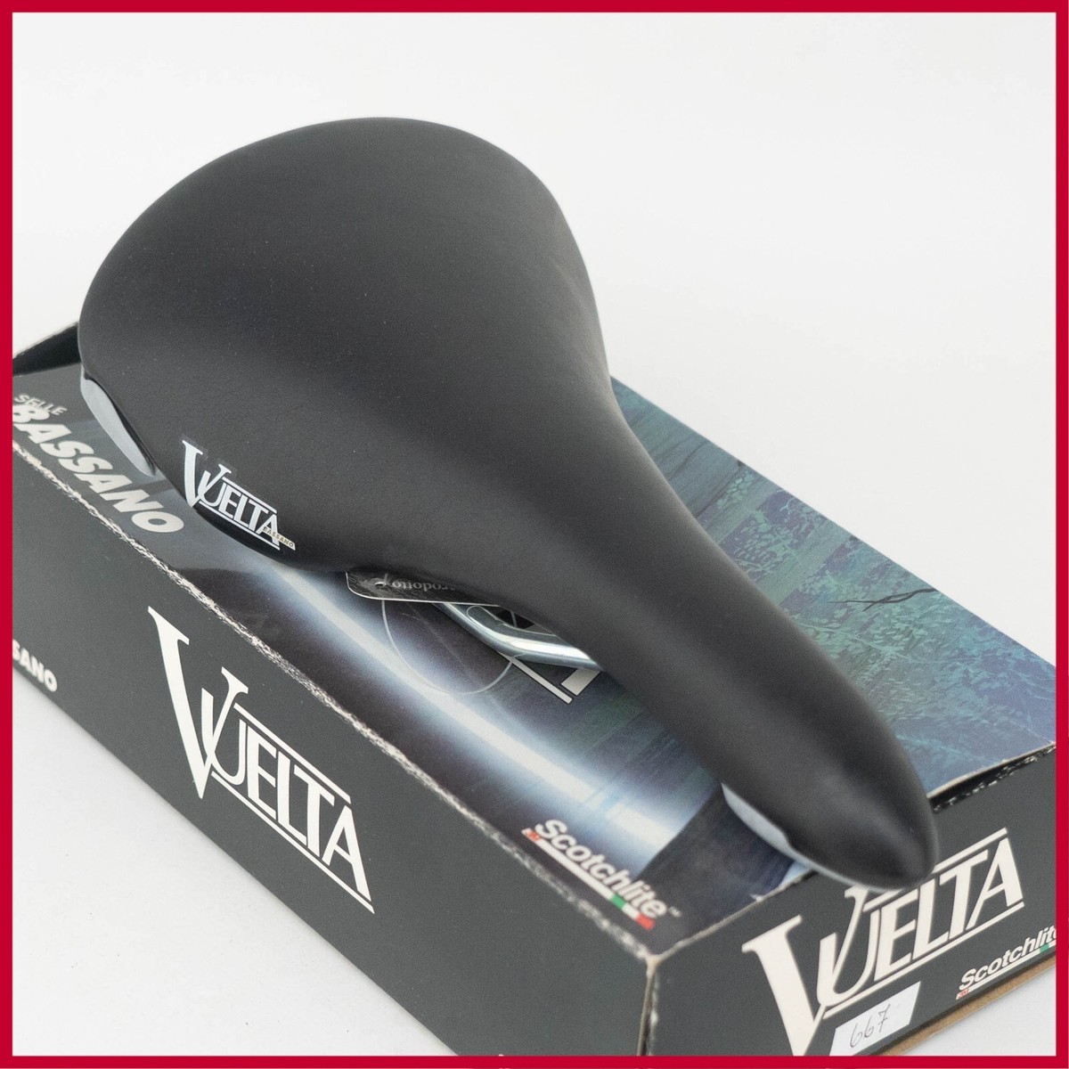 NOS VUELTA BASSANO SCOTCHLITE VINTAGE SADDLE SEAT RACING ROAD