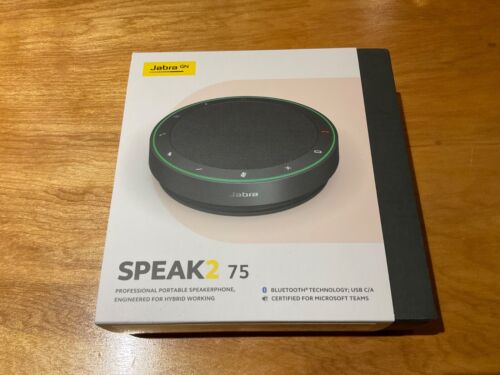 Jabra Speak2 75 Wireless Bluetooth Speakerphone - 4 Noise-Cancelling Mics, Full-