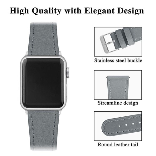 Leder Armband Band für Apple Watch Series 9 8 7 6 5 4 SE 41/44/45mm Ultra 2 49mm - Bild 28 von 57