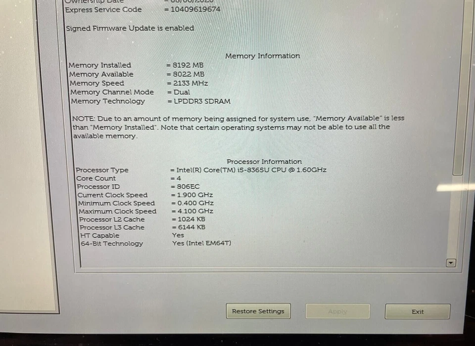 Dell Latitude 7200 2 in 1 Tablet - i5-8365U - 8GB RAM - 256GB SSD - WIN - WI-FI - Image 4 of 4