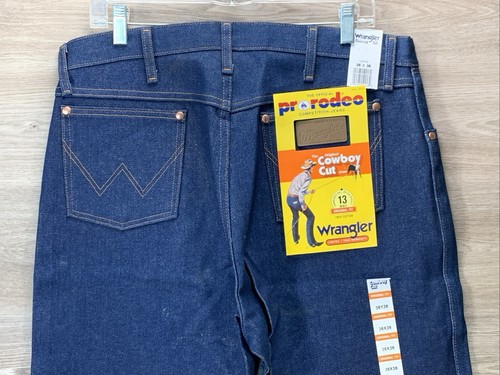 New Wrangler Cowboy Cut 13MWZ Original Fit Jeans Rigid Indigo Men's Size 36x36 - Picture 11 of 13
