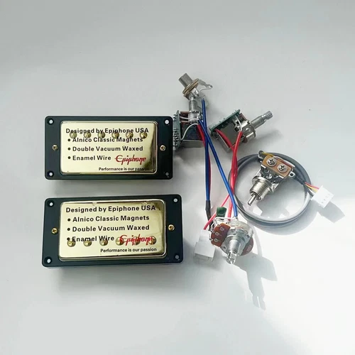 1 Set Standard Electric Guitar Humbucking Pickups with 2V1T  Wiring Harness