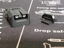 Kensight ® (DAS) 1911 Sights Defense Adjustable Rear Sight Set Tritium insert