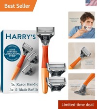 Elegant Shaving Kit for Men - 5-Blade Razor with Precision Trimmer and Refills