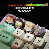 Demon Slayer Resin Keycap 4pcs Set Key Caps Collect Gift For Mechanical Keyboard