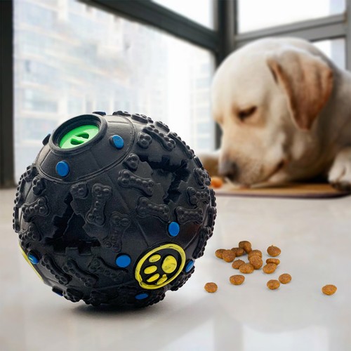 Pawcia Giggle Sound Dog Ball with Squeaky Fun Sounds Interactive Dog Feeder Toy - Picture 2 of 17