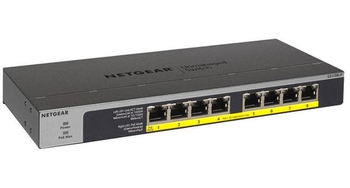 8 Port Gigabit Ethernet Poe+ de Bureau non Géré Commutateur,60W - GS108LP-100EUS