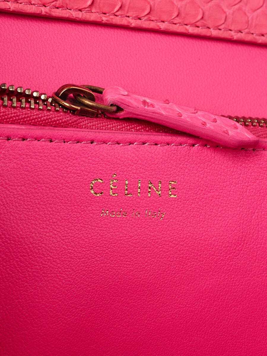 Celine Pink Python Medium Classic Box Flap Bag - image 8