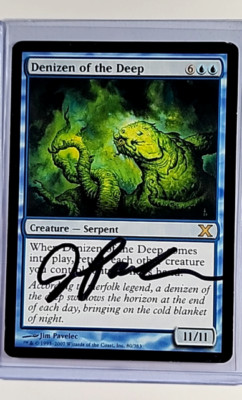MTG Magic the Gathering AP Artist Proof 10E Auto Autograph Denizen of the Deep